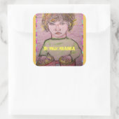 Bongomanie Quadratischer Aufkleber (Tasche)