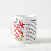 Bonham, der Ursprung, die Bedeutung und das Wappen Kaffeetasse (Vorderseite Links)