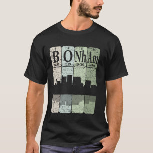 Bonham Periodensystem Elemente Bonham Texas Retro T-Shirt