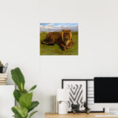 Bonheur - Lioness Posing Poster (Heimbüro)