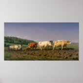 Bonheur - Pflügen in Nevers Poster (Vorne)