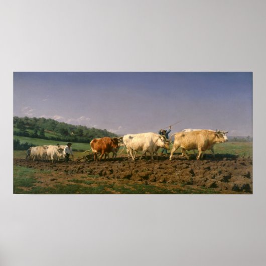 Bonheur - Pflügen in Nevers Poster (Vorne)
