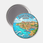 Bonifacio Frankreich Magnet (Vorderseite/Rückseite)
