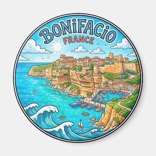 Bonifacio Frankreich Magnet (Vorne)