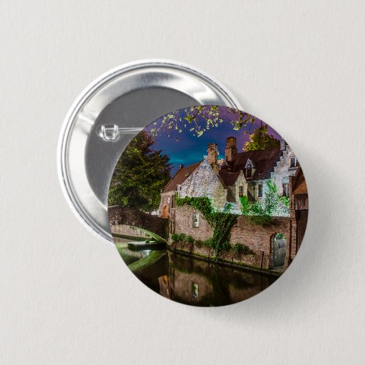 Bonifacius-Brücke in Brügge Button (Vorne & Hinten)