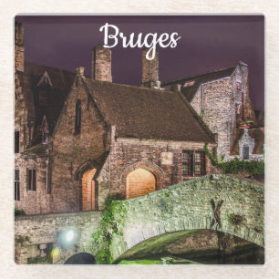 Bonifacius-Brücke in Brügge Glasuntersetzer