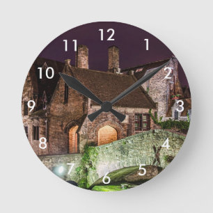 Bonifacius-Brücke in Brügge Runde Wanduhr