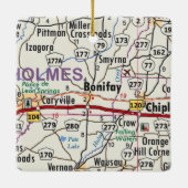 Bonifay Florida Karte Keramikornament (Rückseite)