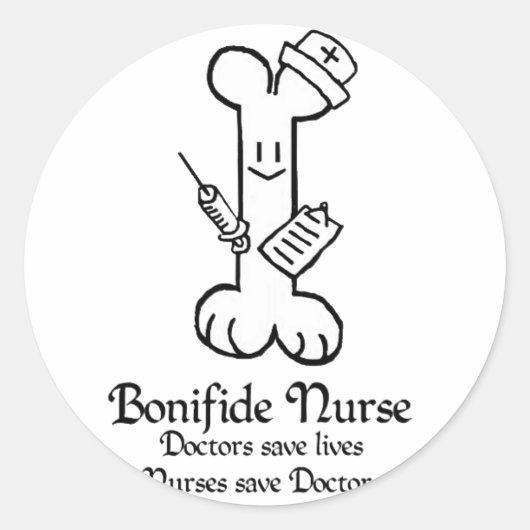 Bonifide Nurse Sticker (Vorderseite)