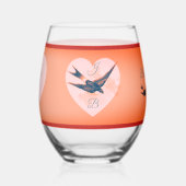 Bonis Avibus Weinglas Ohne Stiel (Rückseite)