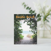 Bonita Beach, Florida Beach Einfahrt weg Foto Postkarte (Stehend Vorderseite)