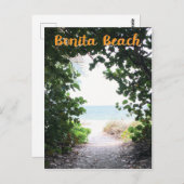 Bonita Beach, Florida Beach Einfahrt weg Foto Postkarte (Vorne/Hinten)