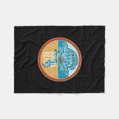 Bonita Beach Florida Fl Ocean Wave Shark Fin Vacat Fleecedecke (Vorderseite (Horizontal))