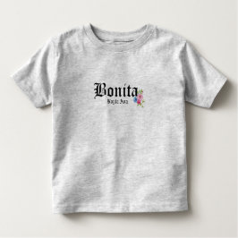 Bonita Hübsch Girls Individuelle Name Kleinkind T-shirt