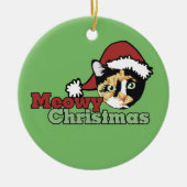 Bonita Merry Christmas Meow Cat Keramik Ornament (Vorne)