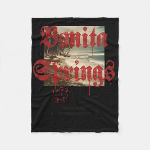 Bonita Springs Florida Fl Vintage-Tattoo Strand Su Fleecedecke