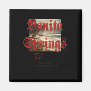 Bonita Springs Florida Fl Vintage-Tattoo-Strand Su Magnet