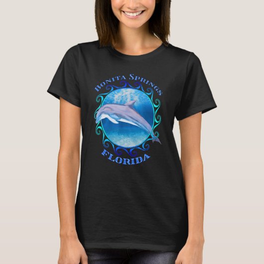 Bonita Springs Florida Vacation Souvenir Dolphin T-Shirt (Vorderseite)