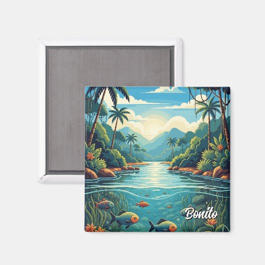 Bonito Brazil Travel Magnet (Vorderseite/Rückseite)