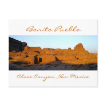 Bonito Pueblo Chaco Canyon bei Sunset