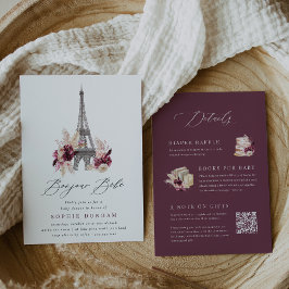 Bonjour Bébé All in One Paris Baby Dusche Einladung