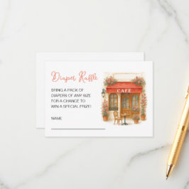 Bonjour Bebe Baby Shower Diaper Raffles Begleitkarte