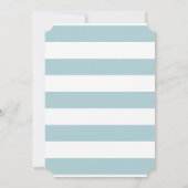 Bonjour Bebe Blue Beret Simple Boy Baby Dusche Einladung (Rückseite)