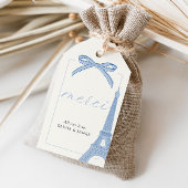 Bonjour Bébé Blue Paris Eiffel Baby Dusche Gefalle Geschenkanhänger