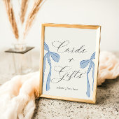 Bonjour Bébé Blue Paris Eiffel Tower Cards & Gesch Poster