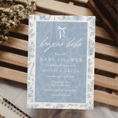 Bonjour Bebe Blue Toile French Boy Baby Dusche Einladung