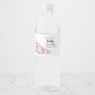 Bonjour Bebe Blumenfranzösischer Babydusche Wasserflaschenetikett