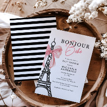 Bonjour Bébé Coquette Bow Paris Babydusche