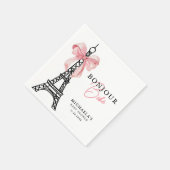 Bonjour Bébé Coquette Bow Paris Babydusche Serviette (Ecke)