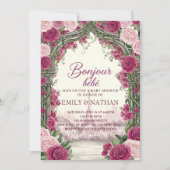 Bonjour Bebe eiffel tower French chic baby Shower Einladung (Vorderseite)