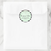 Bonjour bebe franz. Babyduschaufkleber Runder Aufkleber (Tasche)