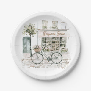 Bonjour Bebe Französische Babyparty Pappteller