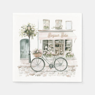 Bonjour Bebe Französische Babyparty Serviette