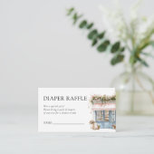 Bonjour Bébé Französischer Babydusche Windelwaschm Begleitkarte (Stehend Vorderseite)