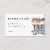 Bonjour Bébé Französischer Babydusche Windelwaschm Begleitkarte (Vorderseite)