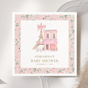 Bonjour Bebe Französischer Rosa Pariser Café Baby Serviette