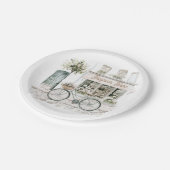 Bonjour Bebe French Baby Dusche Pappteller (Schrägansicht)