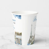 Bonjour Bebe French Blue Baby Shower Pappbecher (Rechts)