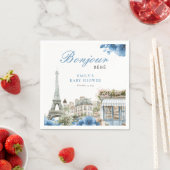 Bonjour Bebe French Blue Baby Shower Serviette (Beispiel)