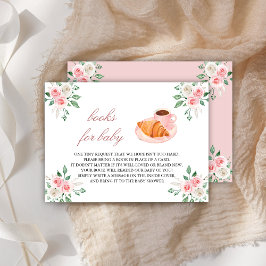 Bonjour Bebe French Café Pink Floral Buchanfrage Begleitkarte