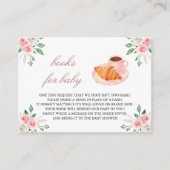 Bonjour Bebe French Café Pink Floral Buchanfrage Begleitkarte (Vorderseite)