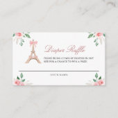 Bonjour Bebe French Café Pink Floral Diaper Raffle Begleitkarte (Vorderseite)