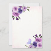 Bonjour Bebé French Eiffel Lavender Butterflies Einladung (Rückseite)