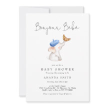 Bonjour Bebe French Elephant Baby Boy Showtoile
