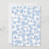 Bonjour Bebe French Elephant Baby Boy Showtoile Einladung (Rückseite)