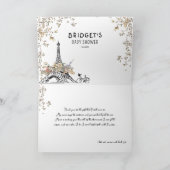 Bonjour Bebe French Gender Neutral Baby Shower Dankeskarte (Innenseite)